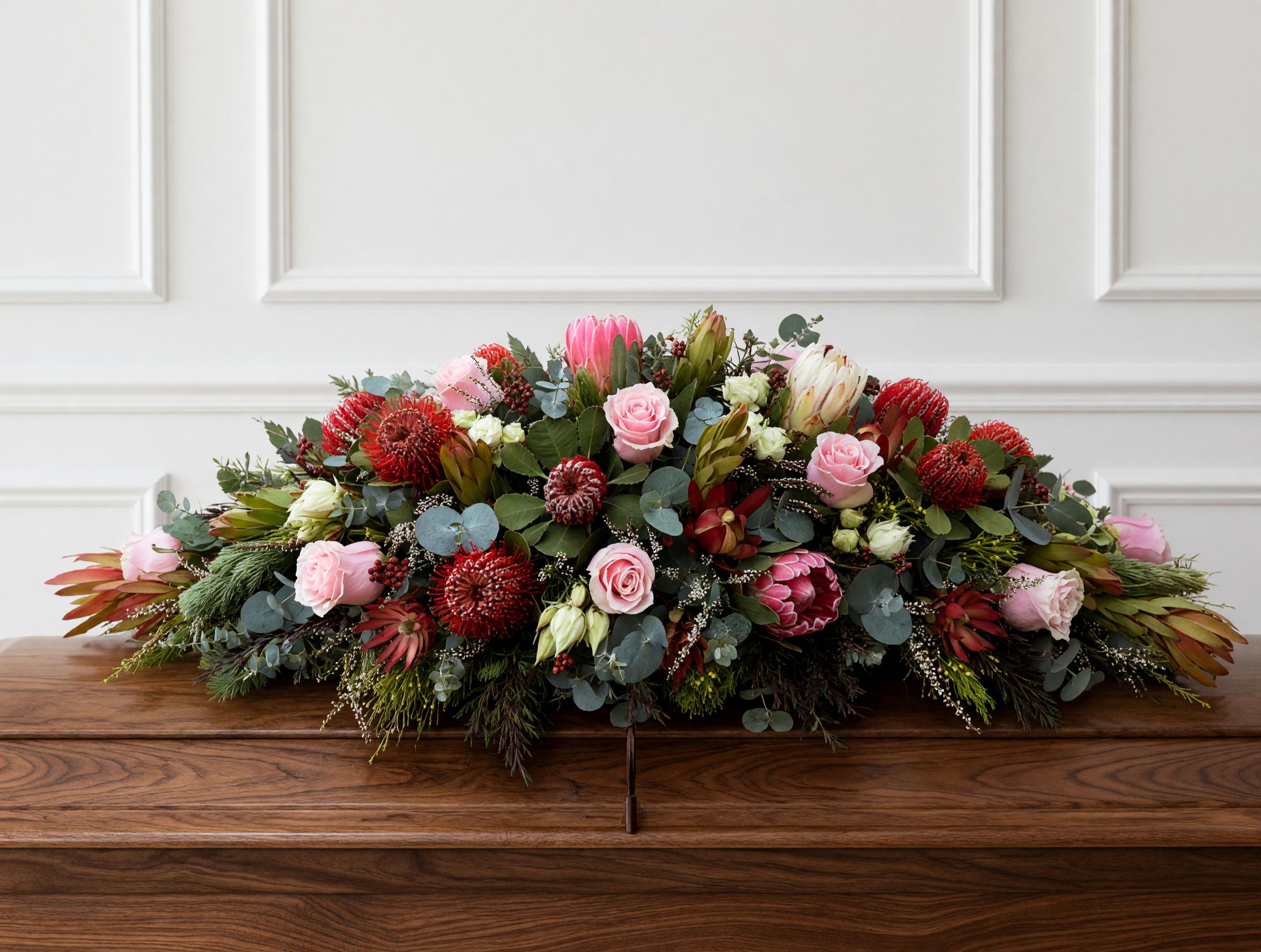 Funeral Flowers Natives and Roses