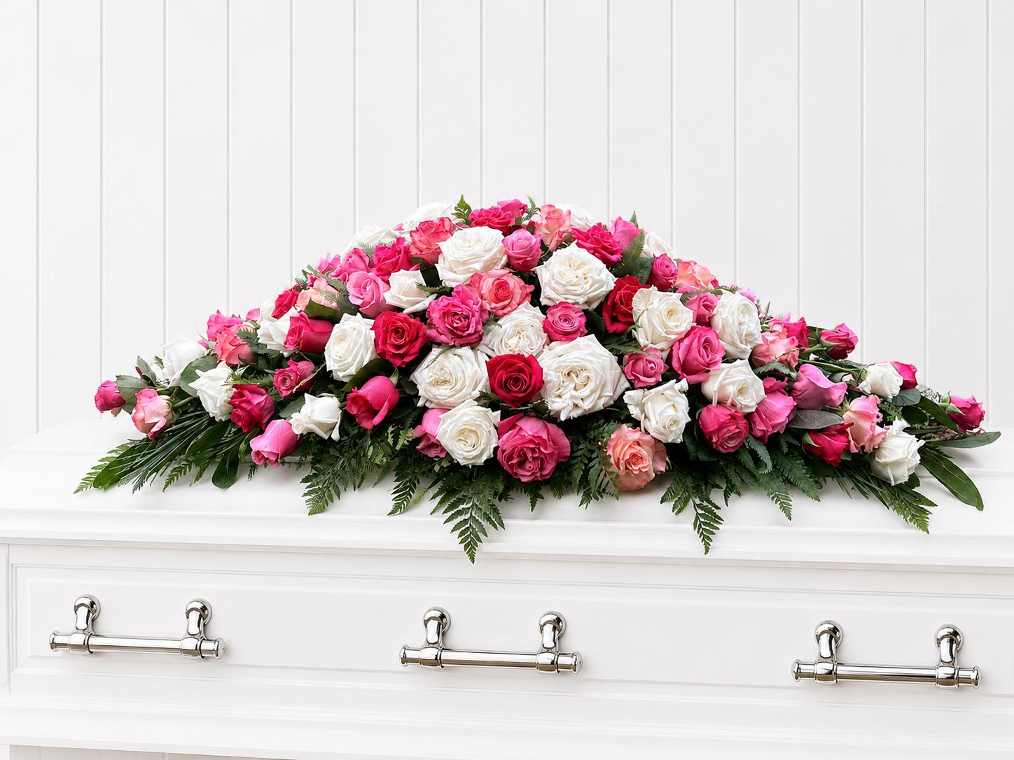 Funeral Flowers Pink and White 