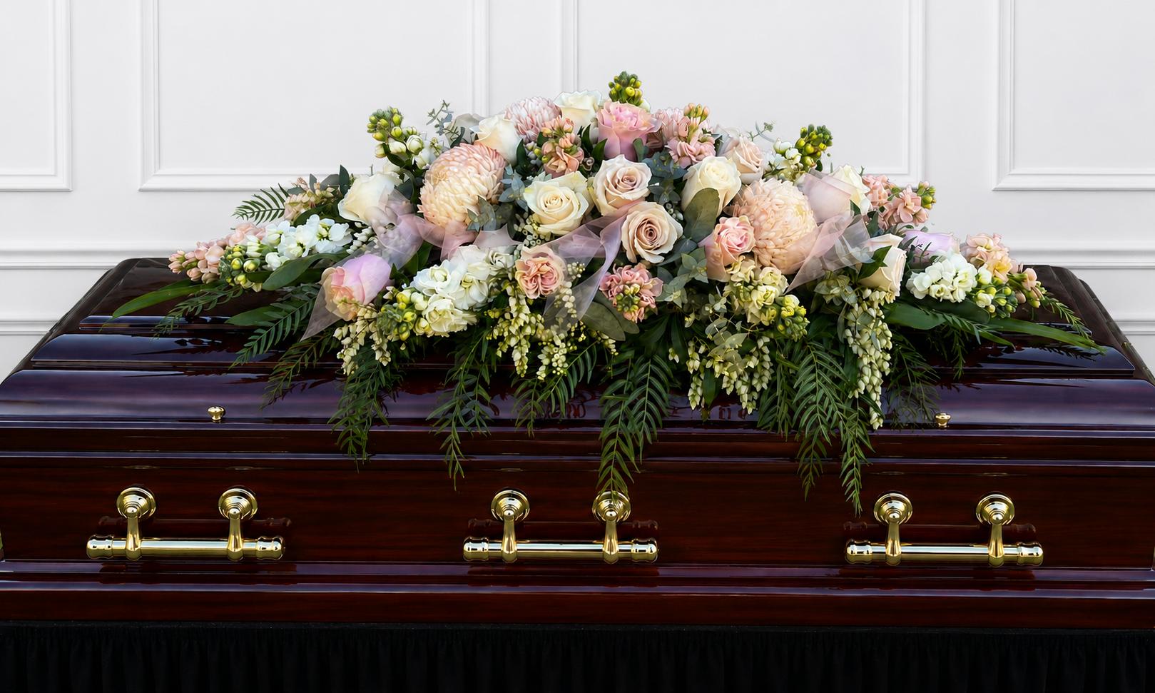Funeral Flowers Dusty Pinks 