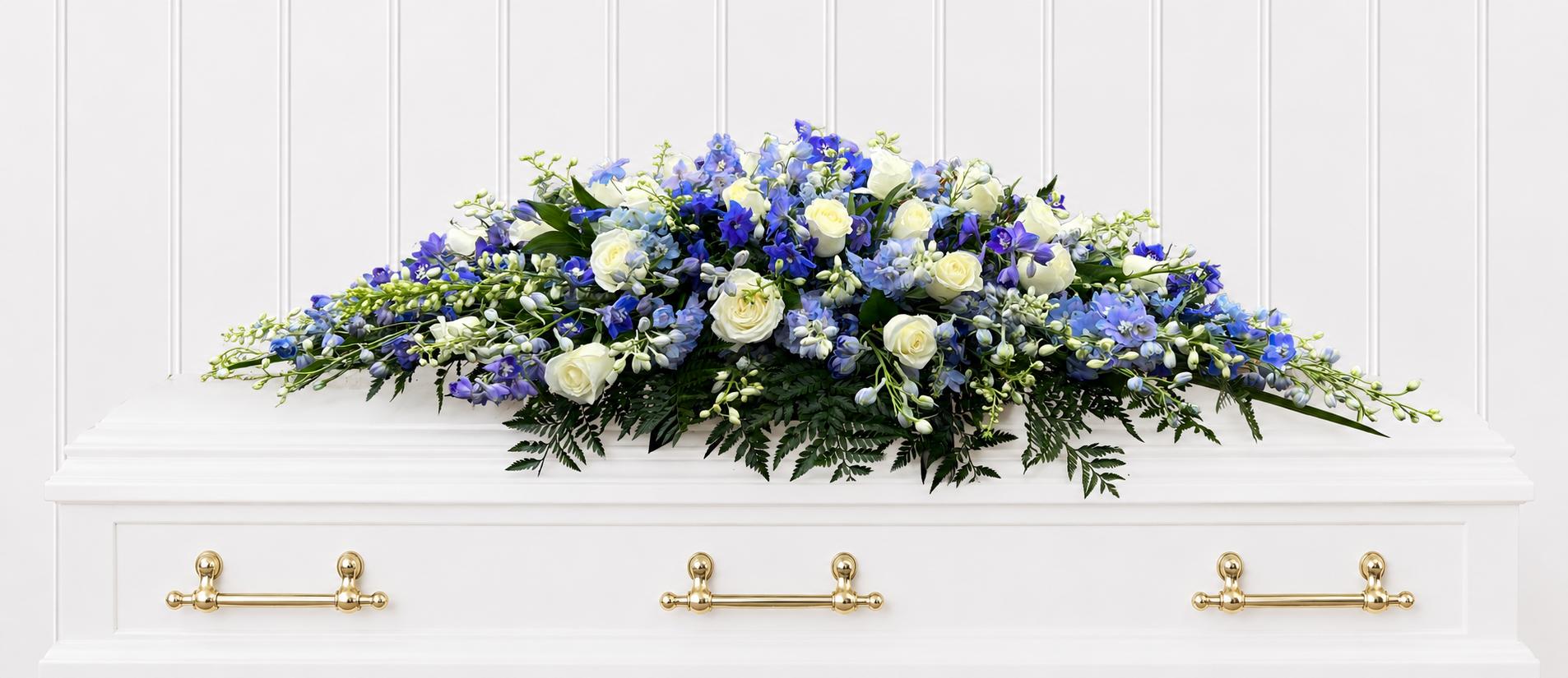Funeral Flowers Soft Blues 