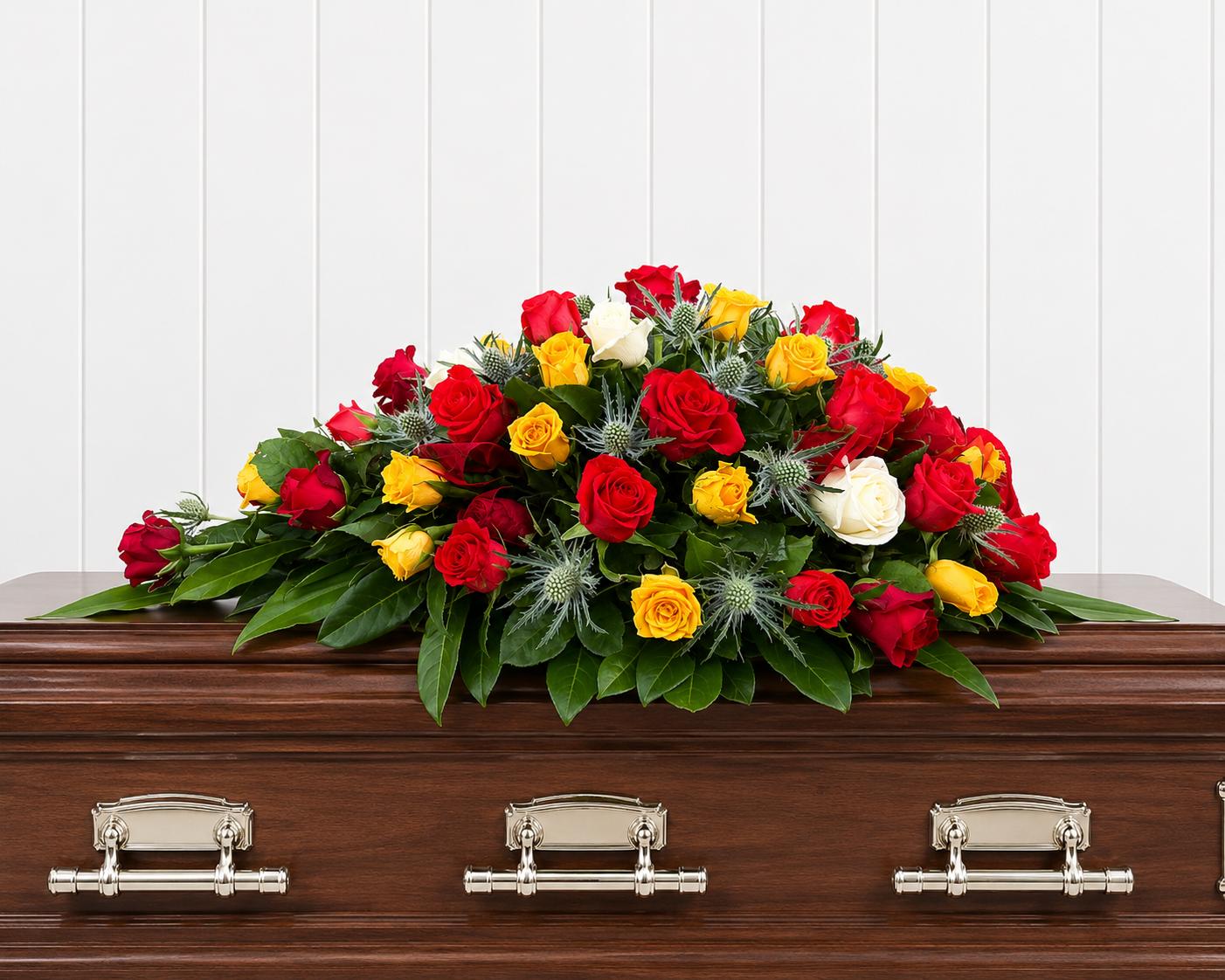 Funeral Flowers Mixed Roses 